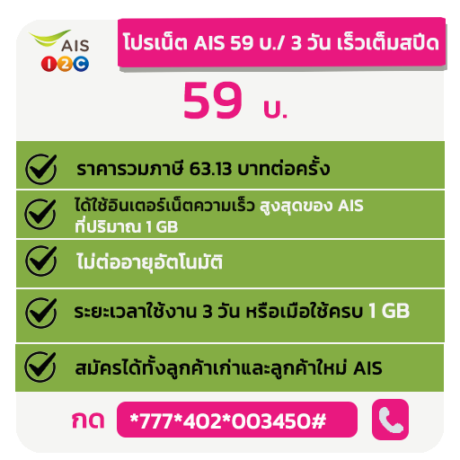 โปรเน็ต AIS รายวัน เน็ตเร็วเต็มสปีดสายโซเชียลห้ามพลาด!