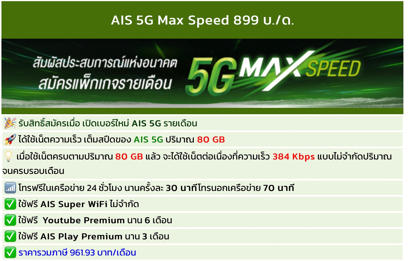 รวมแพ็กเกจรายเดือน AIS สุดคุ้ม ปี2022